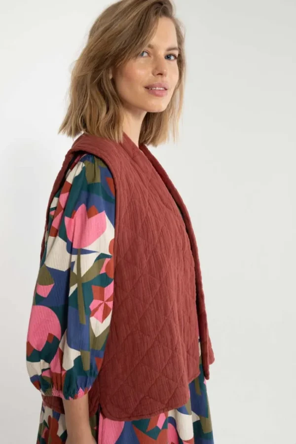 Danevibeke Quilt Vest Swedish Red