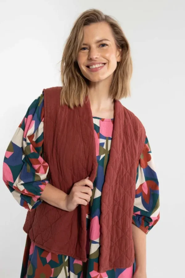 Danevibeke Quilt Vest Swedish Red