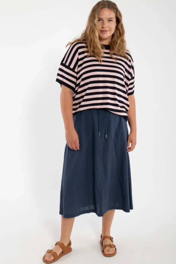 Danevisit Chambrey Skirt Dark Chambrey