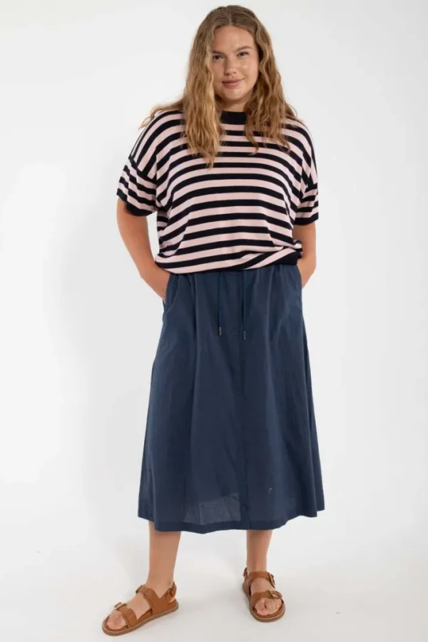 Danevisit Chambrey Skirt Dark Chambrey