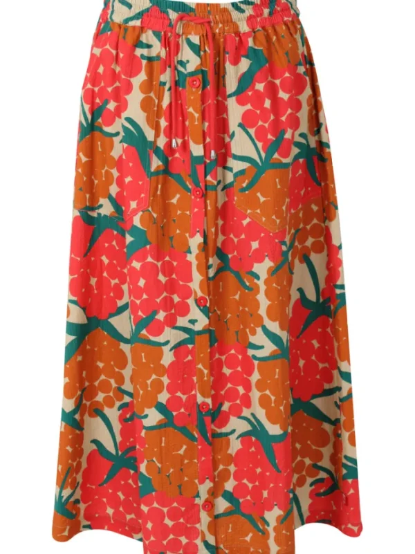 Danevisit Searsucker Skirt Beige MAXIBERRY