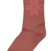 Danewalk with me Socks Beige Rose/Old Rose SNOWFLAKES