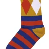 Danewalk with me Socks Deep Marine/Rust DIAMONDS