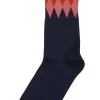 Danewalk with me Socks Dk Navy/Brick DIAMONDS