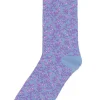 Danewalk with me Socks Light Blue BIG FLEURIE