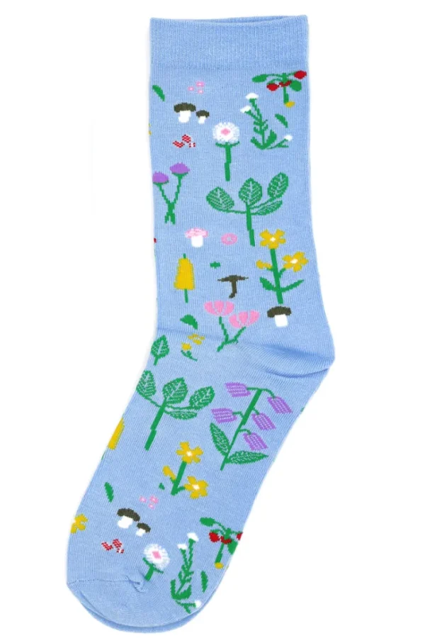 Danewalk with me Socks Light Blue BOTANICAL