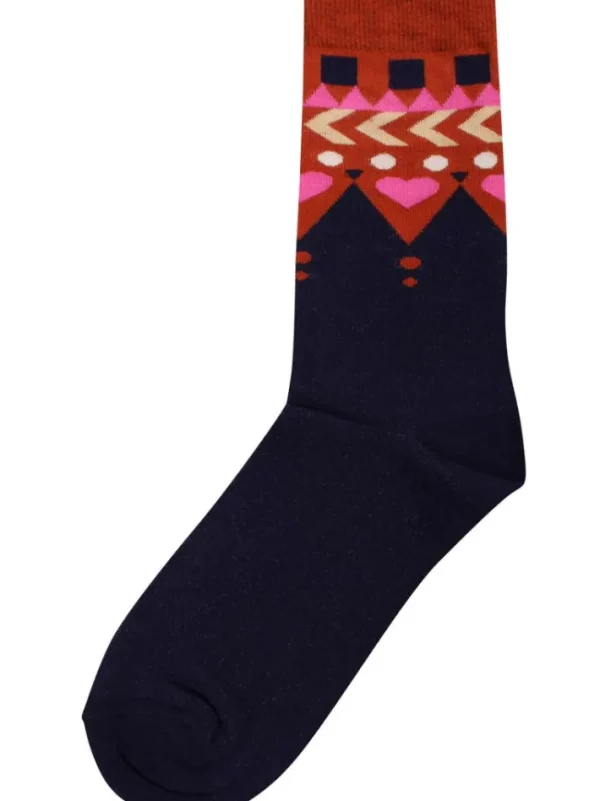Danewalk with me Socks Navy HEARTJAQ