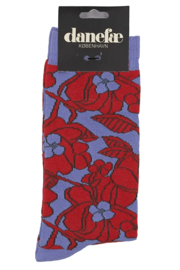 Danewalk with me Socks Soft Viola/Bright Red BLOOM BOOM