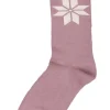 Danewalk with me Socks Vintage Rose/Chalk SNOWFLAKES