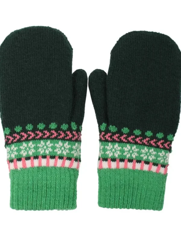 Danewalnut Mittens Dk Forest JAQUARD