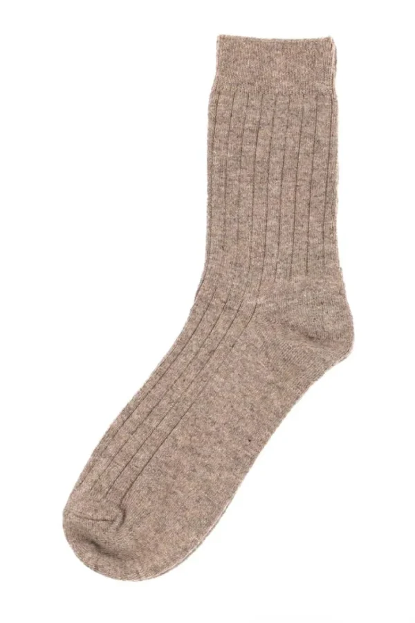 Danewinter Woolen Rib Socks - Coffee