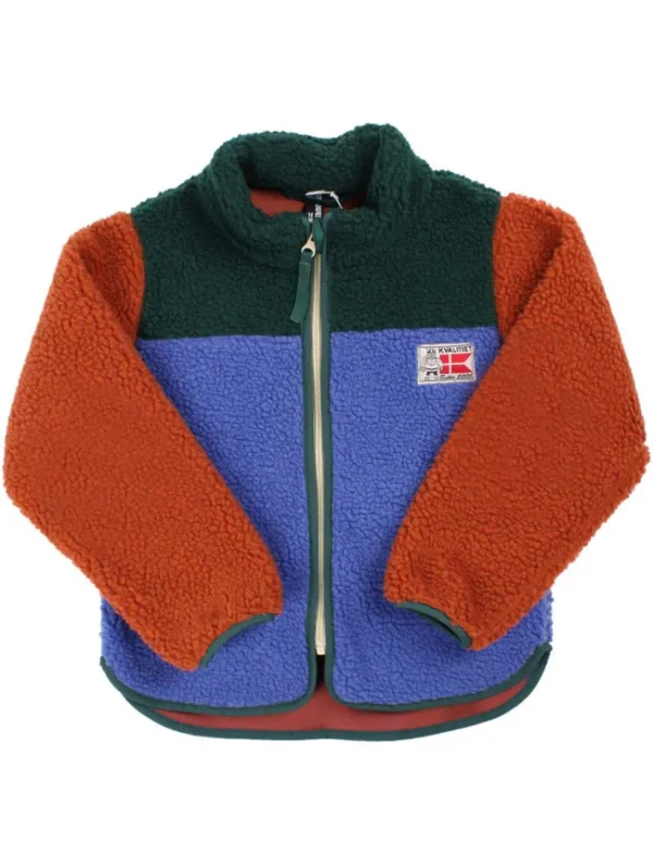 Danodder Fleece Jacket Dark Duck/Royal Blue/Rust