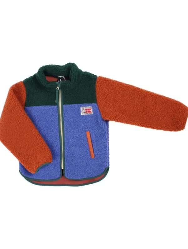 Danodder Fleece Jacket Dark Duck/Royal Blue/Rust
