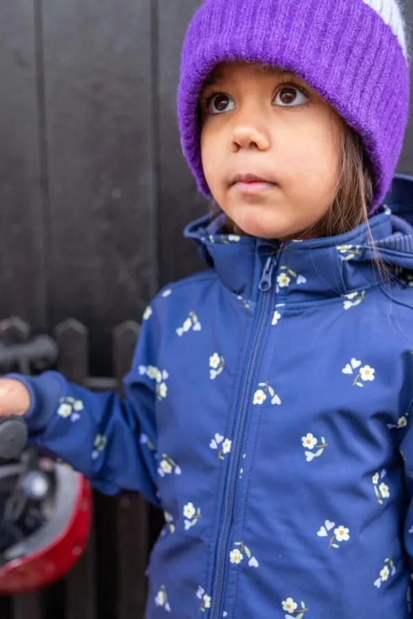 Danolivia Softshell Grey Marine MINIFLOWER