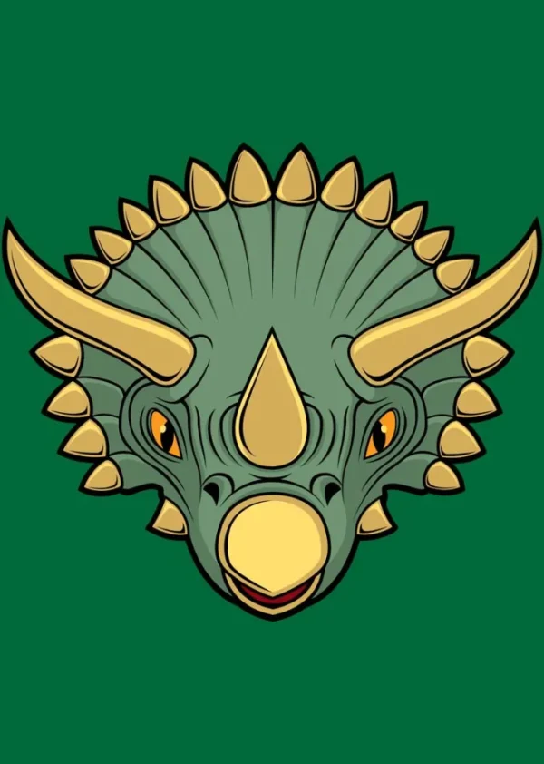 DYR Postcard Dk Pine TRICERATOPS