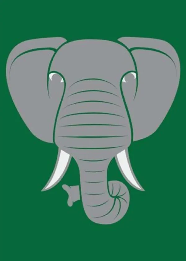 DYR Postcard Green ELEFANT