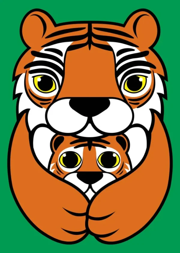 DYR Postcard Green TIGERMOR