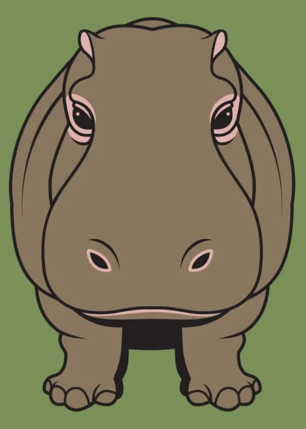 DYR Postcard Olive FLODHEST DIN VEN