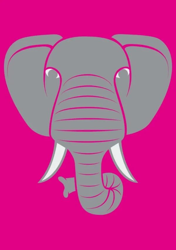 DYR Postcard Pink ELEFANT