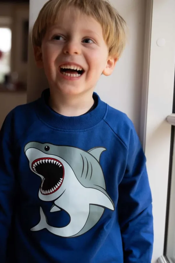 Dyrbellow Sweat Deep Blue HVIDHAJ