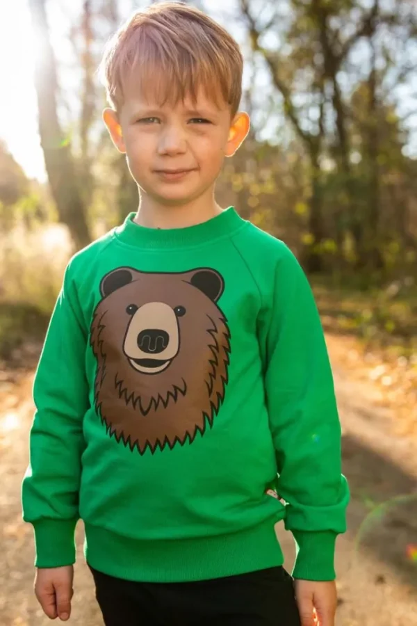 Dyrbellow Sweat Green BRUN BJOERN