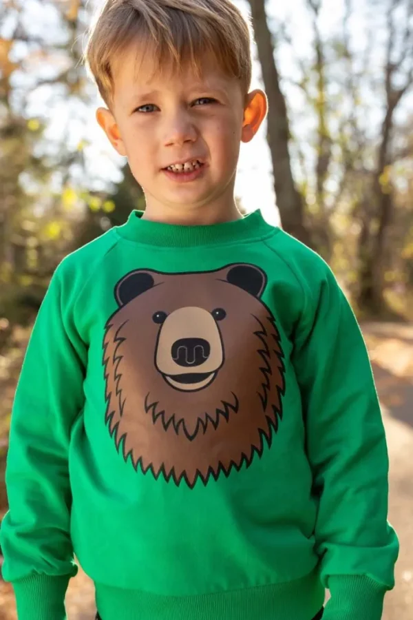 Dyrbellow Sweat Green BRUN BJOERN