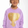 Dyrbellow Sweat Soft Viola GULD ELEFANT