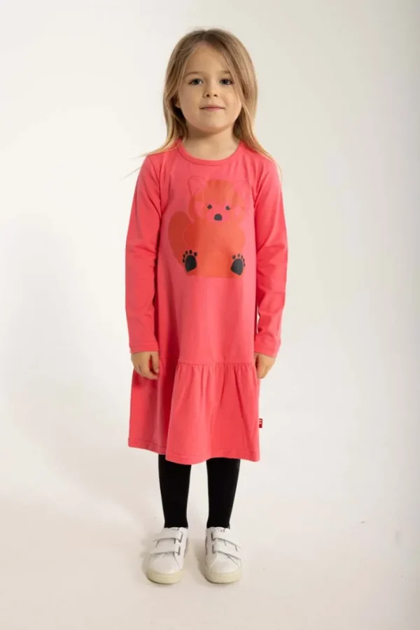 Dyrbirdy Dress Bright Pink FULL ROED PANDA