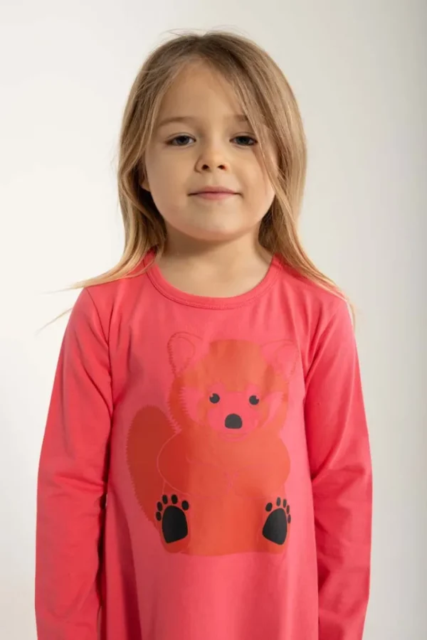 Dyrbirdy Dress Bright Pink FULL ROED PANDA