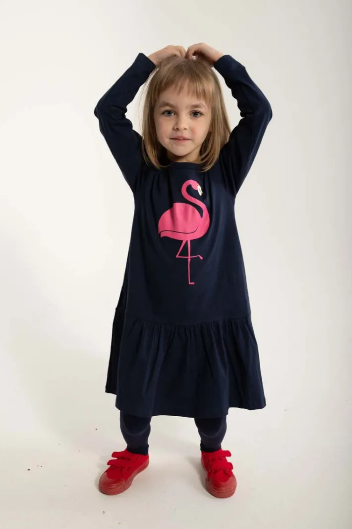 dyrbirdy_dress_dark_navy__0.webp Dyrbirdy Dress Dark Navy FLAMINGO