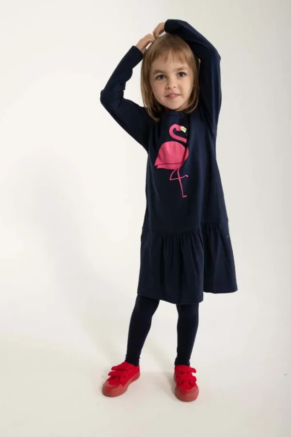 Dyrbirdy Dress Dark Navy FLAMINGO