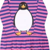 Dyrbirdy Dress Deep Blue/Bright Pink PINGVIN