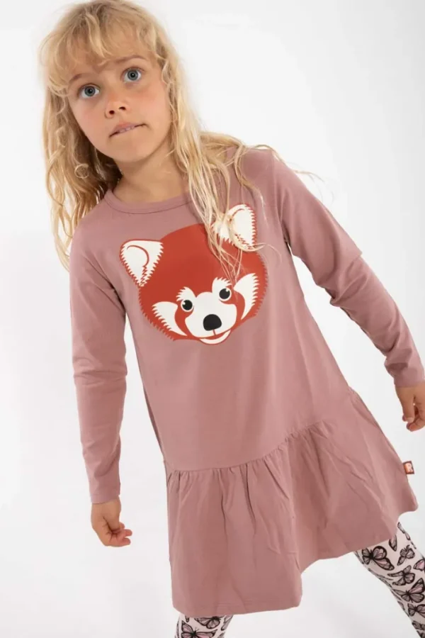 Dyrbirdy Dress Dk Rose Beige ROED PANDA