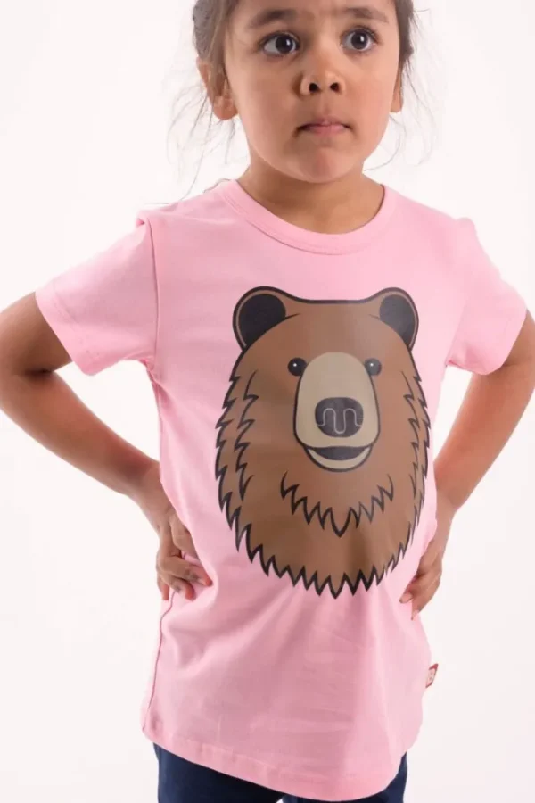 Dyrgrowl T Pastel Pink BRUN BJOERN