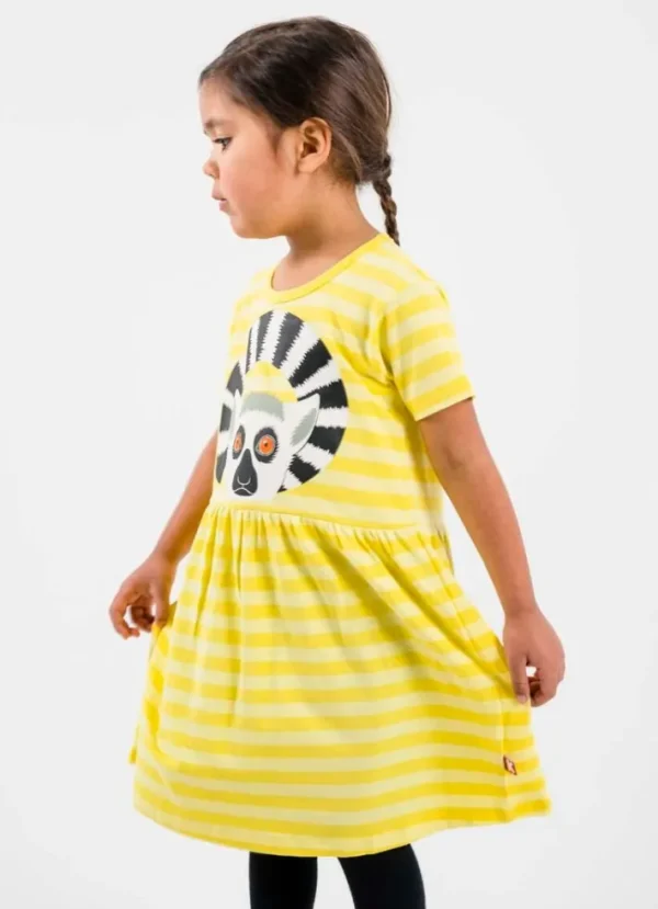 Dyrpower Dress Bright Yellow/Light Yellow KATTALEMUR