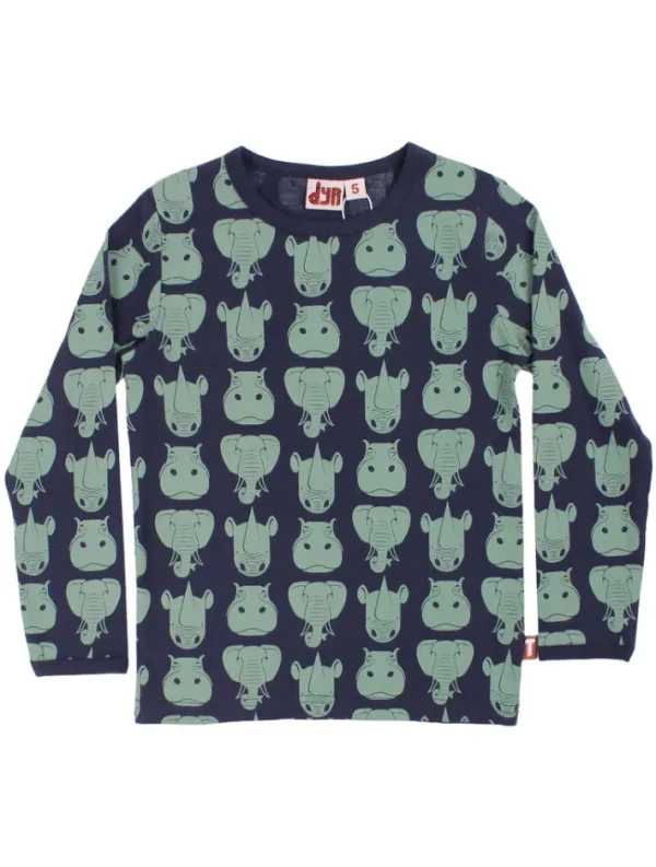 Dyrroar T AOP/STRIB Dark Navy/Grey Moss TYKHUDER