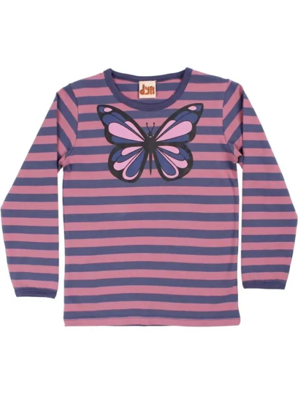 Dyrroar T AOP/STRIB Grey Marine/Old Rose SOMMERFUGL