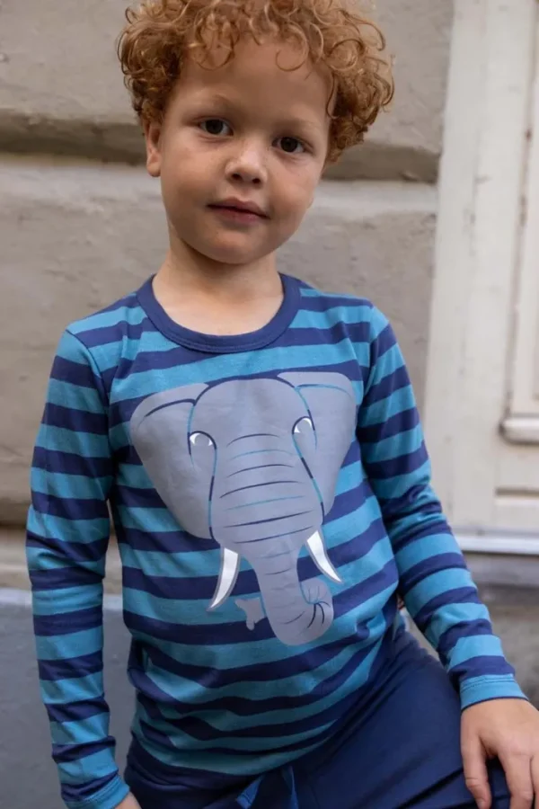 Dyrroar T AOP/STRIB Grey Marine/Porcelaine ELEFANT