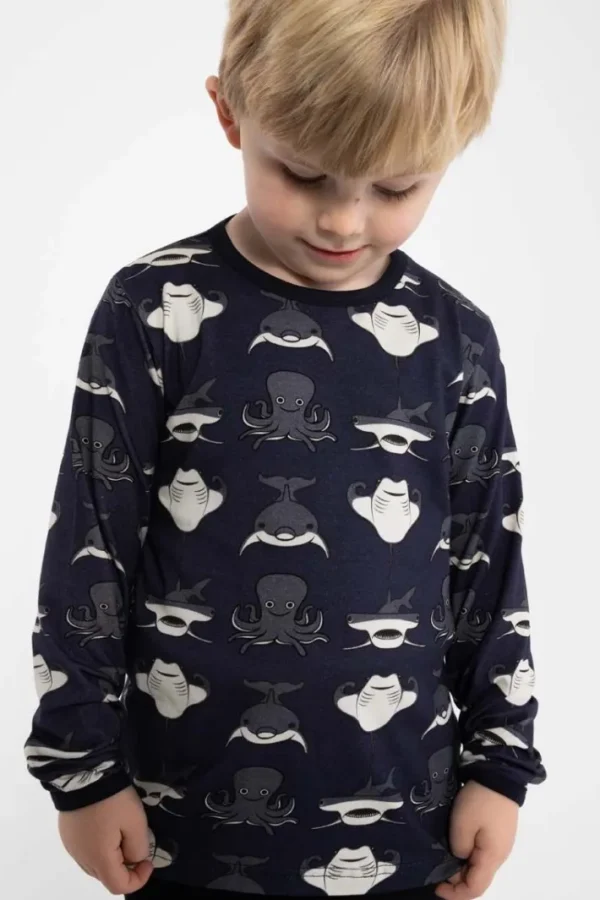 Dyrroar T AOP/STRIB Grey Marine MARINELIV