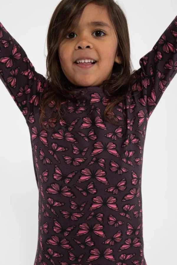 Dyrroar T AOP/STRIB Grey Viola FLUTTER