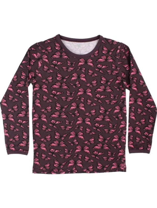 Dyrroar T AOP/STRIB Grey Viola FLUTTER