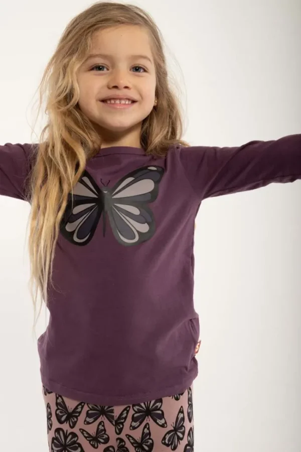 Dyrroar T Grey Mauve SOMMERFUGL