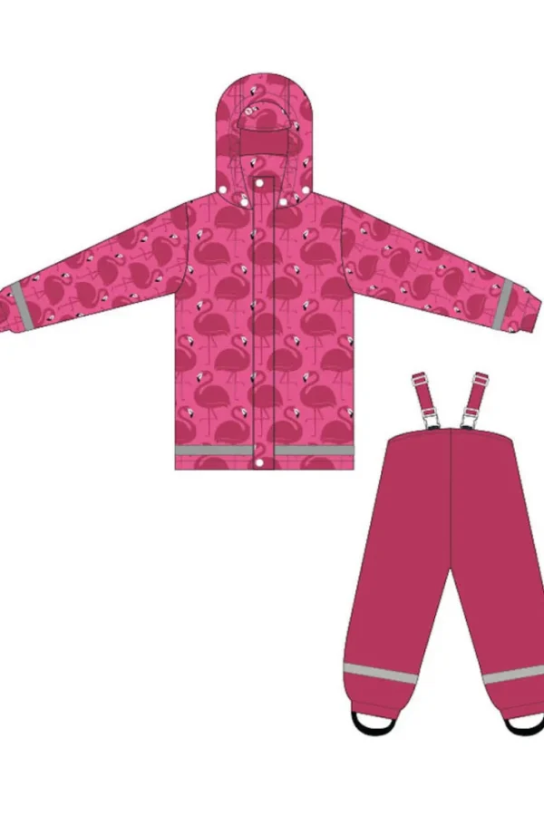 Dyrseason Rain Set Pink FLAMINGOS