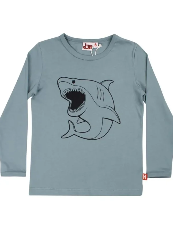 Dyrshedding T Blue Grey OUTLINE HVIDHAJ