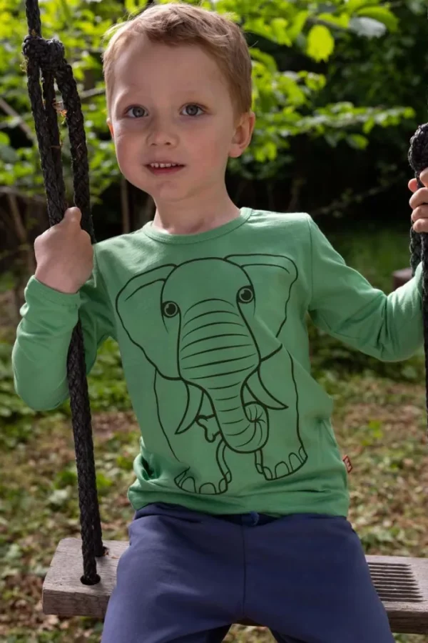 Dyrshedding T Dusty Green OUTLINE ELEFANT