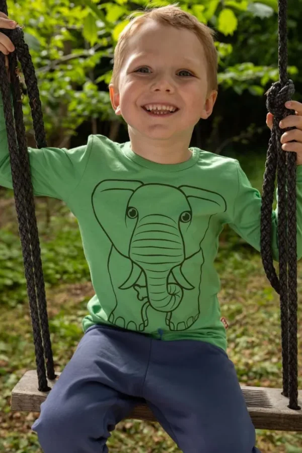 Dyrshedding T Dusty Green OUTLINE ELEFANT