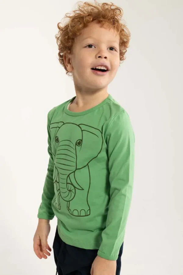 Dyrshedding T Dusty Green OUTLINE ELEFANT