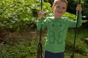 Dyrshedding T Dusty Green OUTLINE ELEFANT