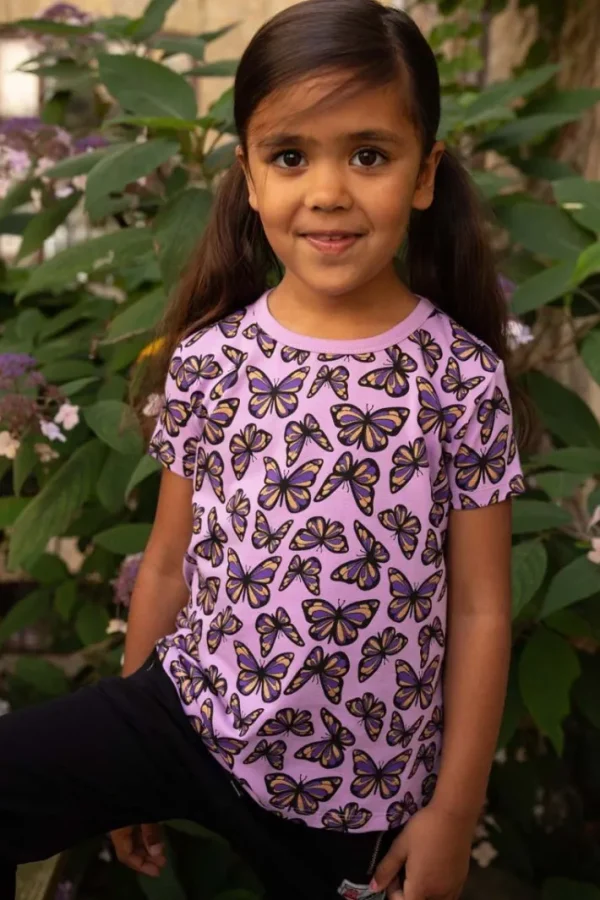 Dyrwildlife Tee AOP/STRIB Soft Viola FLUTTER