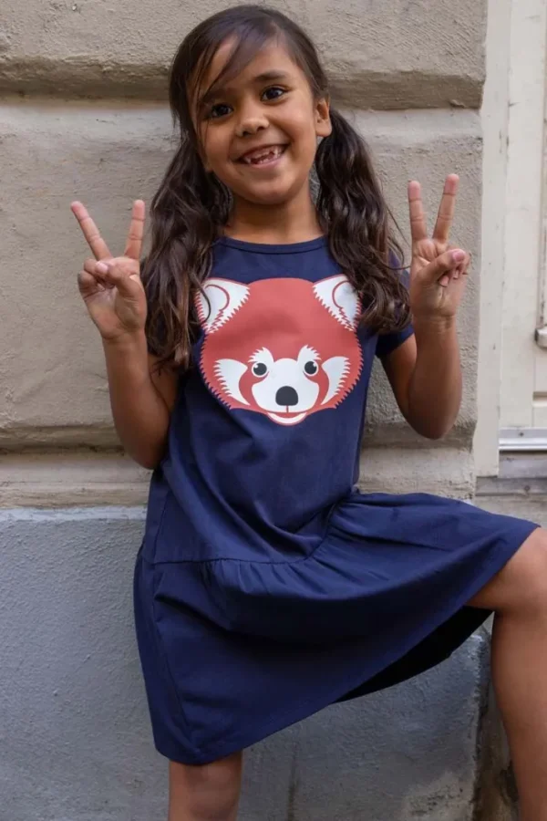 Dyrzanzi Dress Dk Navy ROED PANDA